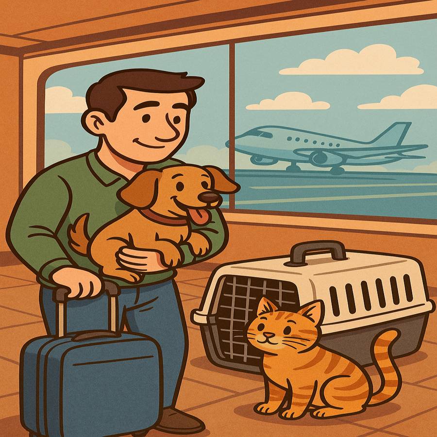 خرید بلیط هواپیما برای حیوانات خانگی