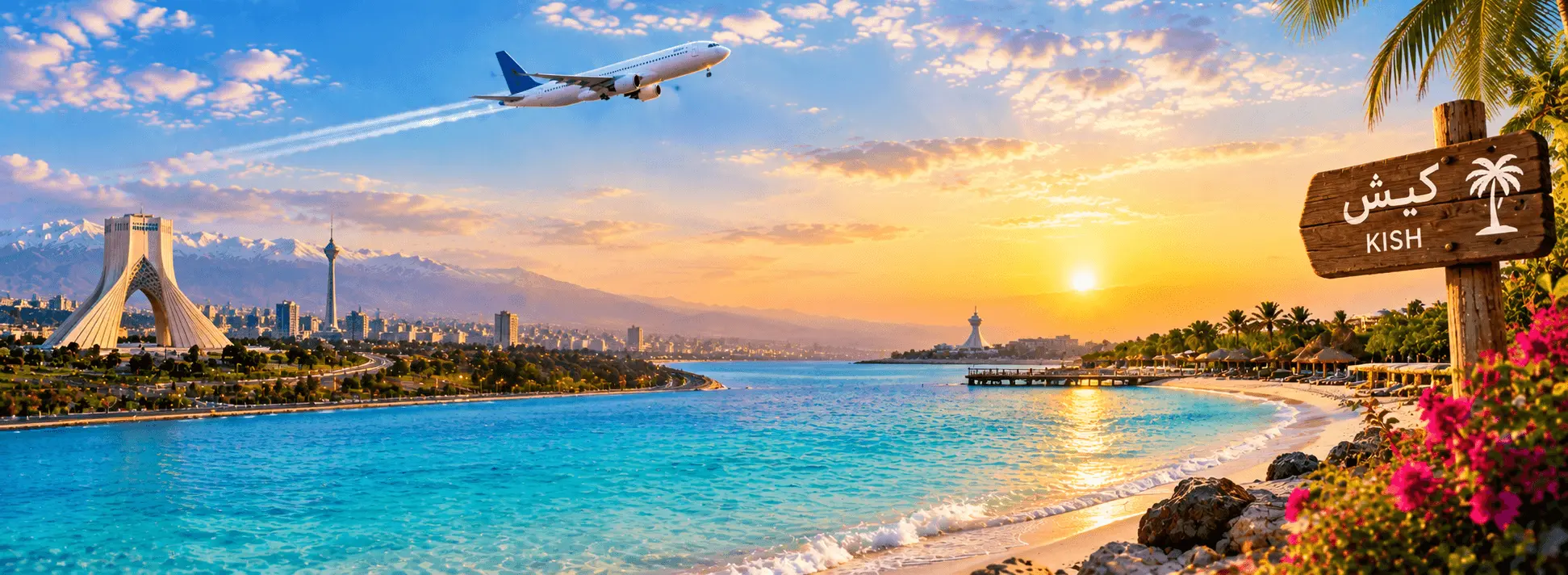 بلیط هواپیما تهران به کیش